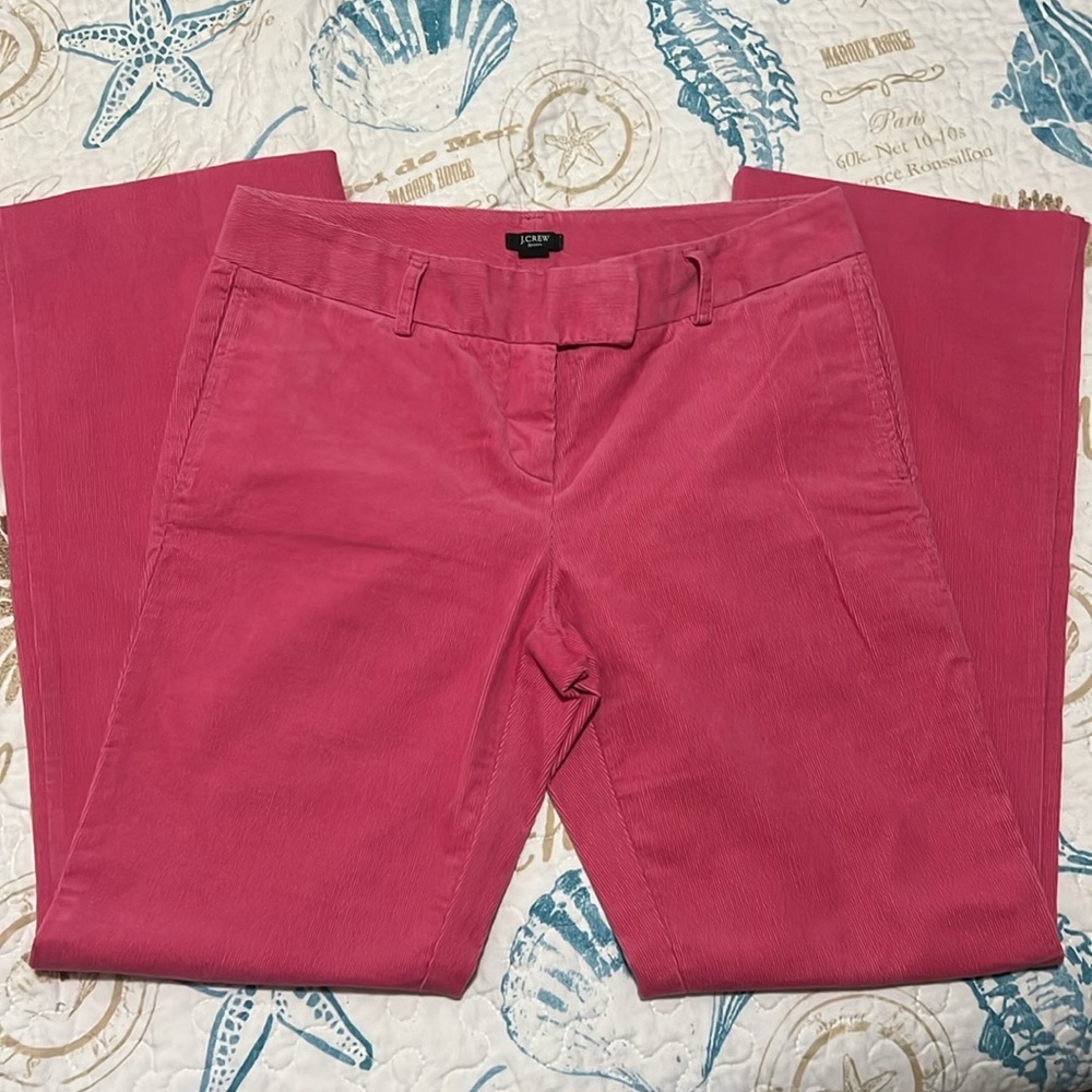J. Crew Pink Trousers Vibrant Cotton Blend